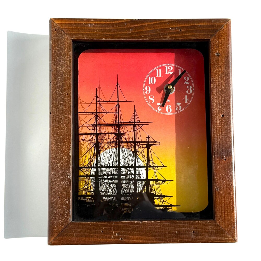Mod Nautical Sunset Clock, Mod Wall Decor - Picture 6 of 16